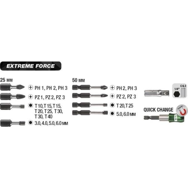 kwb 165510 Set med 28 bitar