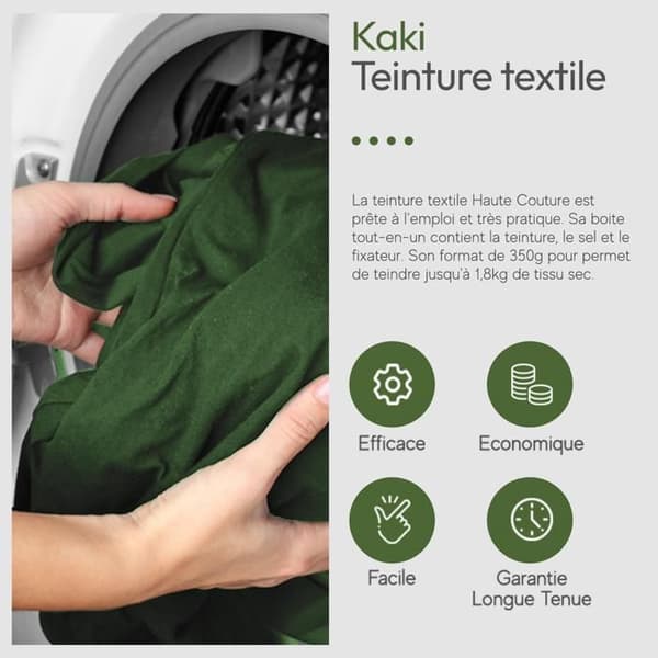 Khaki haute couture tygfärg 350g