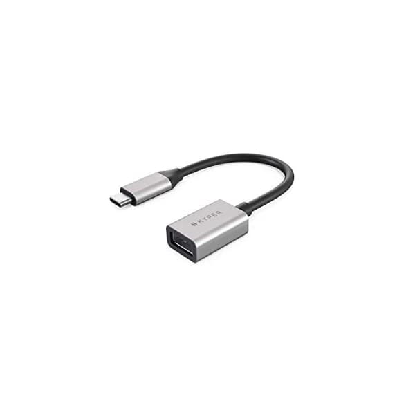 USB-C-adapter - HYPER - HD425D-GL - 10Gbps - Vit - USB typ A (F)