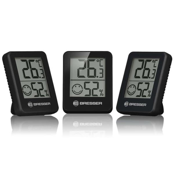Set med 3 BRESSER ClimaTemp Hygro-indikatorer