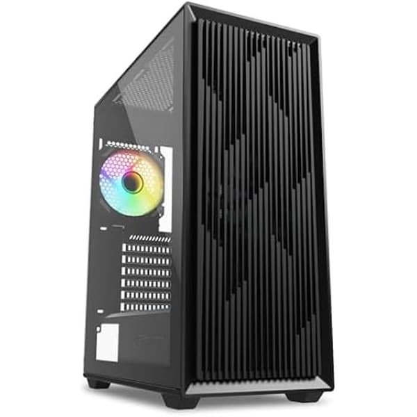 PC-chassi ATX - SHARKOON - VK2 RGB - Härdat glas - Kraftfull luftflöde - Optimerad kabelhantering