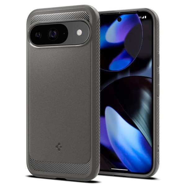 Spigen Rugged Armor – Skyddsfodral för Google Pixel 9/9 Pro (marmorgrå)