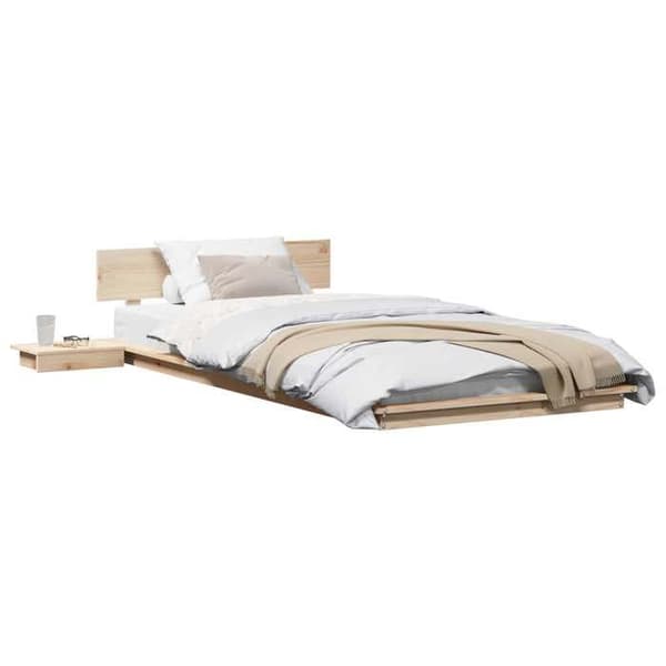 vidaXL Sängram Brun 75 x 190 cm trä 872425