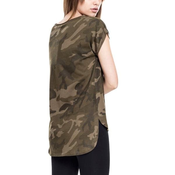 T-shirt dam Urban Classic ba shaped - grön kamouflage