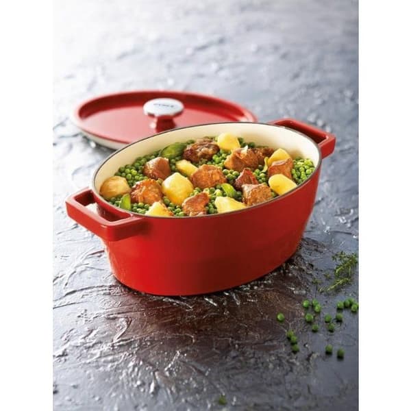 Oval cocotte - PYREX - Slow Cook - 33 cm - Röd