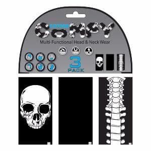 Oxford Comfy Neck Warmer - Skull Pattern - Paket om 3