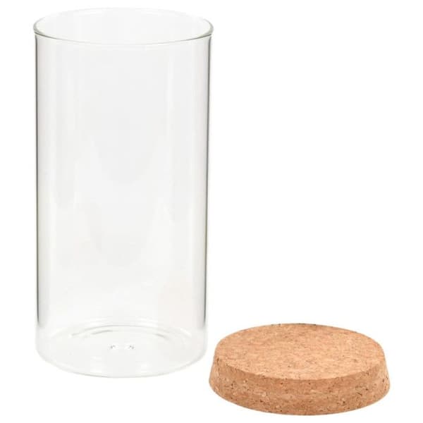 vidaXL 6st Glasförvaringsburkar och korklock 1100ml