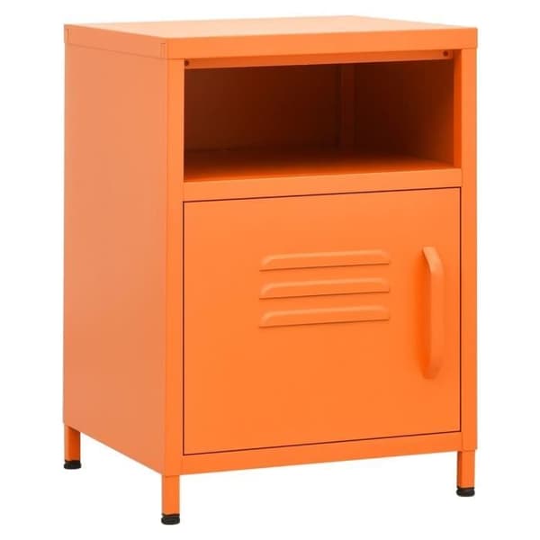 vidaXL Sängbord Orange 35x35x51 cm Stål 336219