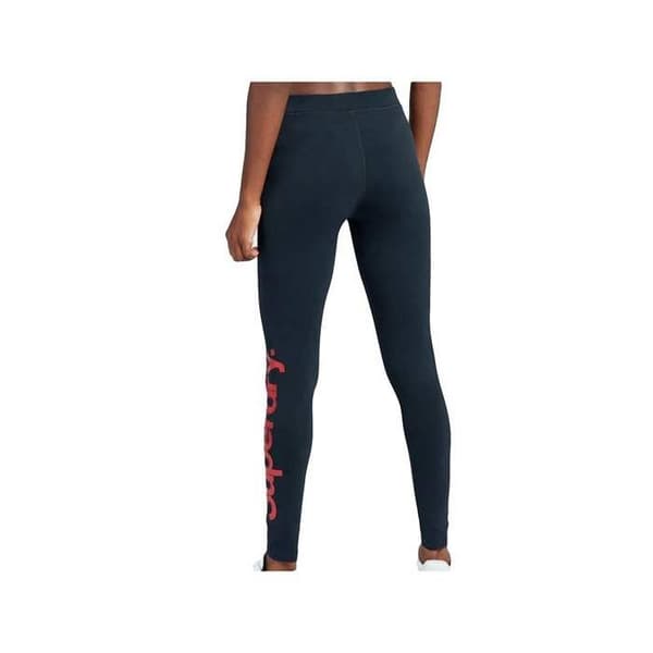Legging dame - Superdry - Logo Core - Elastisk midja - Ankellängd - Mörkblå ekliptik