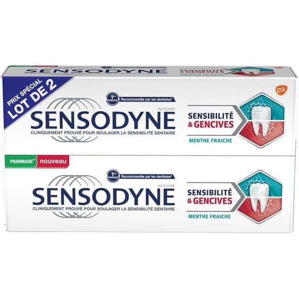 Sensodyne Tandkräm Sensitivity and Gums Fresh Mint 2 x 75ml