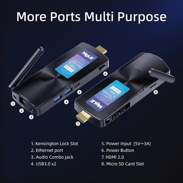 Mini PC Stick - MELE - PCG02 - Celeron N4000 - 4Go RAM - 128Go Lagring - Windows 11