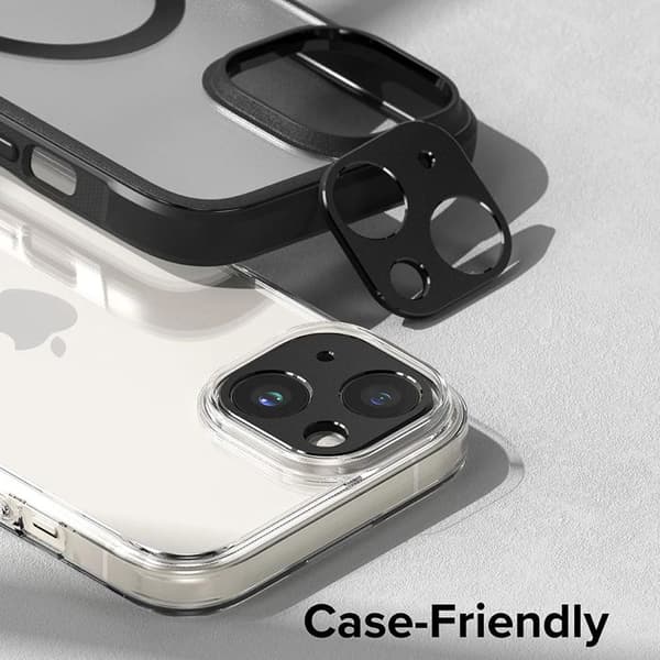 Härdat glas för iPhone 15 / 15 Plus Kamera Styling - Ringke - Svart