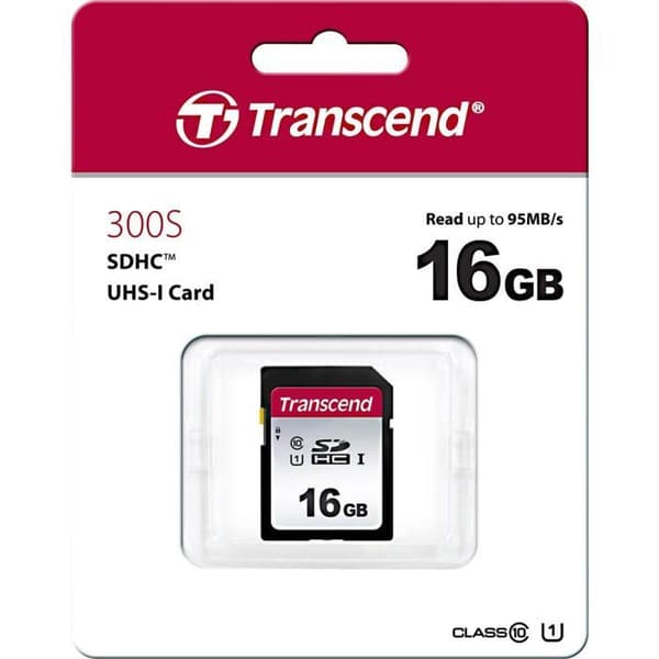 TRANSCEND 300S flashminneskort - 16 GB - UHS-I U1 / Class10