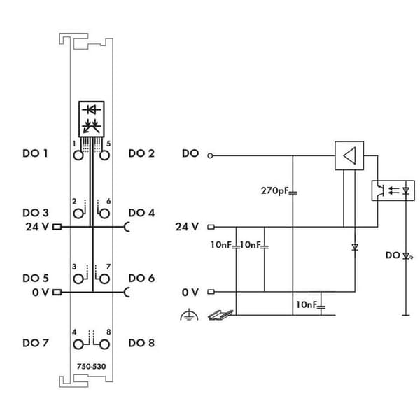 API - Digital utgångsmodul WAGO 750-530 24 V/DC 1 st