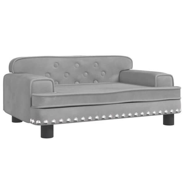 vidaXL Barnsoffa Ljusgrå 70x45x30 cm Sammet 3196294