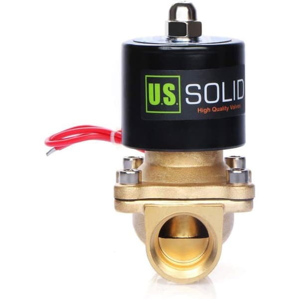 U.S. Solid 220V AC 3/4" G Mässing NC för Luft Vatten Olja