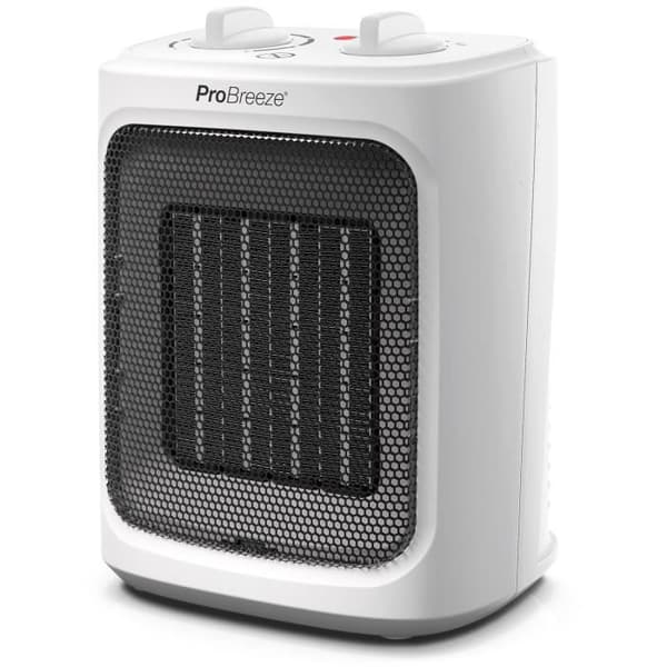 Pro Breeze Mini Ceramic Heater 2000 W - 3 effektnivåer - Compact Space Heater - Vit