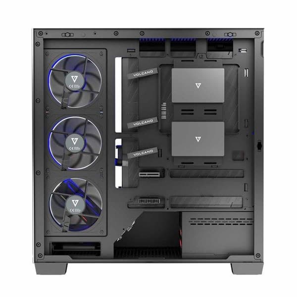 PC-chassi - MODECOM - Volcano Stellar 5F - Härdat glas - 5 ARGB-fläktar - USB-C