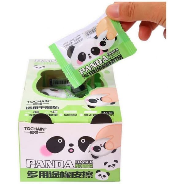 Gummistift Gummiband för att sudda Skola Kontor Panda