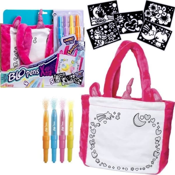 Blopens - LANSAY - Styl'bag - 5 schabloner - 1 enhörningsväska - Från 6 år
