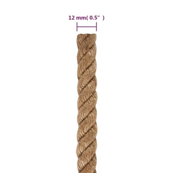 Corde - vidaXL - 91274 - Jute 100 % - 12 mm - 100 m