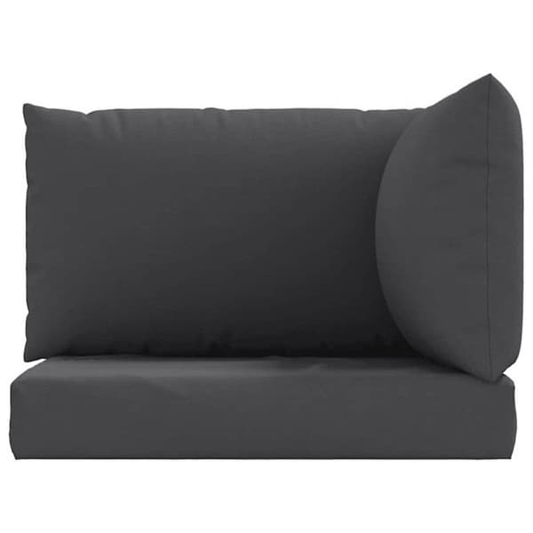 Pallkuddar set om 3 antracit Oxford tyg