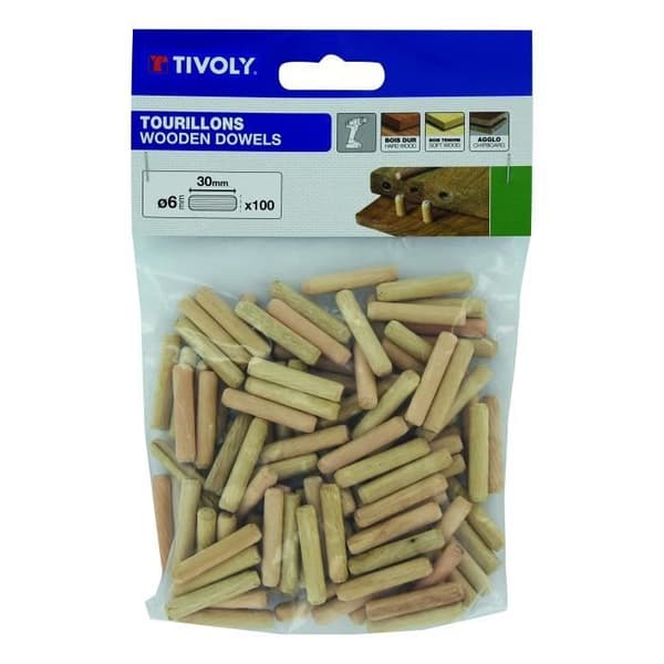 Tourillon trä - 8x40 mm