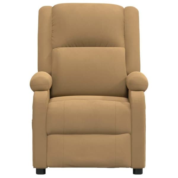 vidaXL Massagefåtölj Brun Sammet 342418