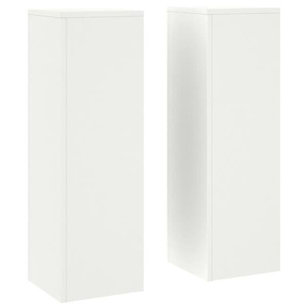 Stöd för växter Pelare 2 st Vit 24x24x75 cm Stål