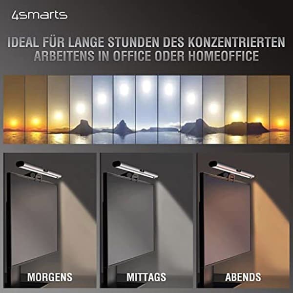 Monitor 2 i 1 - 4SMARTS - Lightbar Pro - FULL HD Webcam - 15,6 tum - Grå