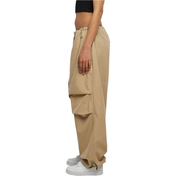 Parachutebyxor - URBAN CLASSICS - Oversized - Beige - Dam - 100% Bomull