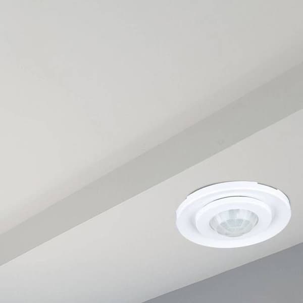 Rörelsedetektor - IR - Infälld - 360° - Vit - 400W LED