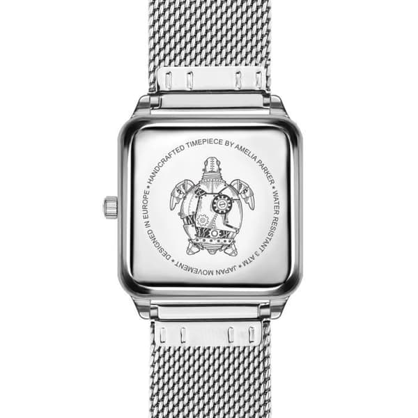 Amelia Parker Plaza Mesh damklocka - silver - 28 mm