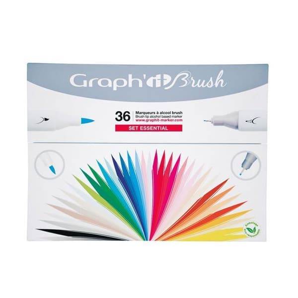 Graph'It - Set med 36 Graph'it Brush Essential Markörer