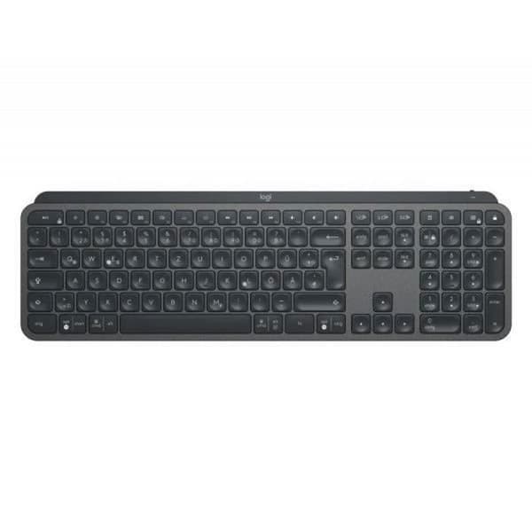 LOGITECH MX Keys Tangentbord - Trådlös anslutning - USB Typ C-gränssnitt - Tyska - Bluetooth/RF