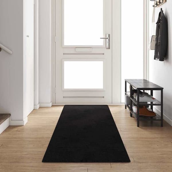 Antiskid löpare - vidaXL - 80x400 cm - Svart - Polypropylen - Rektangulär - Antiskiddesign