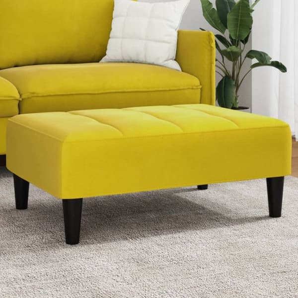Repose pied gul 77x55x31 cm sammet