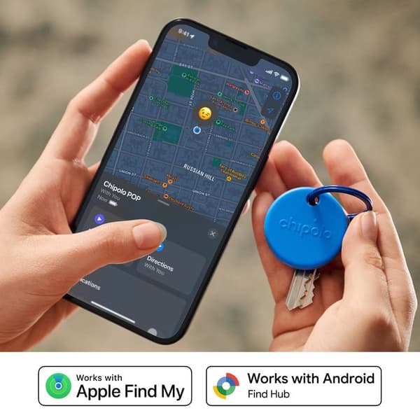 POP TRACKER NYCKELRING X4 APPLE OCH ANDROID SVART RÖD VIT BLÅ