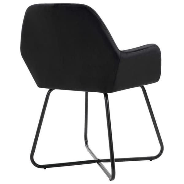vidaXL Matstolar set om 2 Svart Sammet 249805