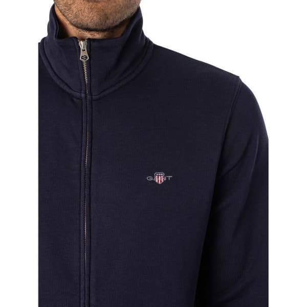 GANT - Zip-sweatshirt Regular Shield - Herr - Blå