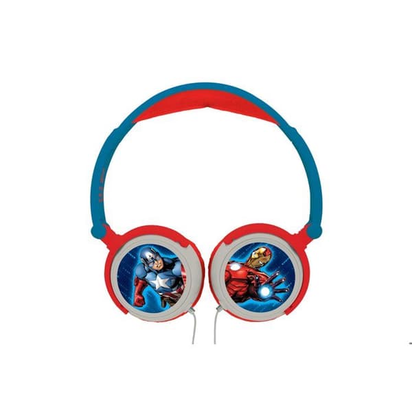 Fällbara kabelhörlurar Avengers med volymbegränsning