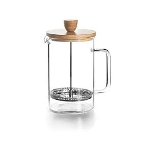 LACOR fransk press i massivt trä 800 ml — grå