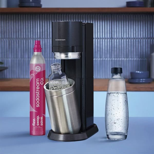 Sodastream kolsyremaskin - DUO Svart - 2 glasflaskor - 1 gaspatron 60L