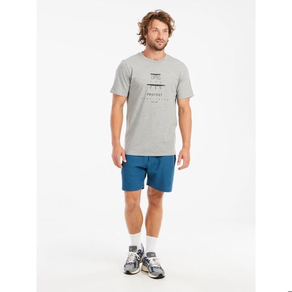 T-shirt Protest Andros - mörkgrå melange