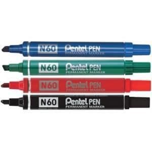 Permanent marker - Pentel - N60 - Biskantspets - Linjebredd 1,5-5,5 mm