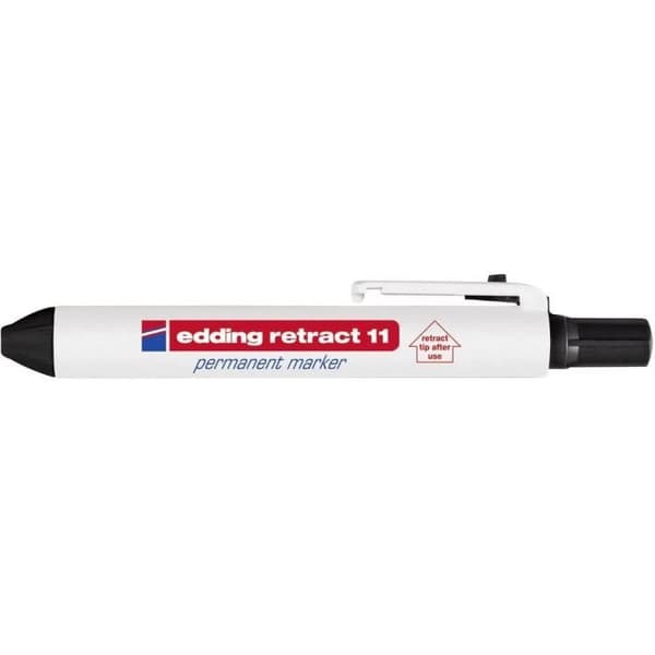 Permanent Markör - Edding - 4-11001 - Svart - Rund Spets - 1.5-3 mm