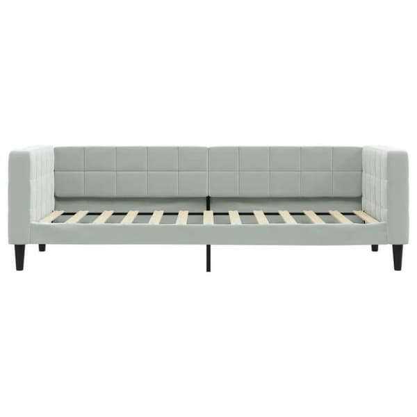 vidaXL Ljusgrå sängsoffa 80x200 cm sammet 354001