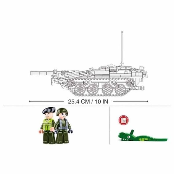 Byggset - SLUBAN - STRV103 M38-B1010 - 692 bitar - Plast - Grön