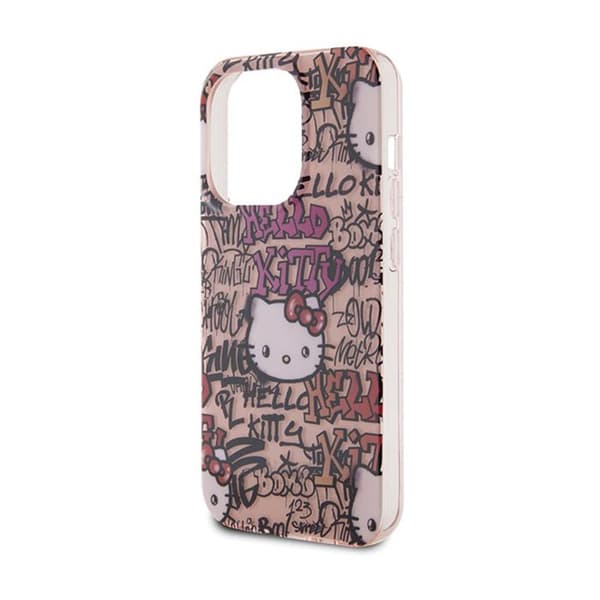 Telefonplånbok - HELLO KITTY - iPhone 15 Pro Max - Rosa - Mjuk - Design med Hello Kitty