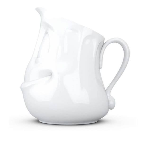 Krämare - TASSEN - Glad ansikte - Vit - Porslin - Nutida design